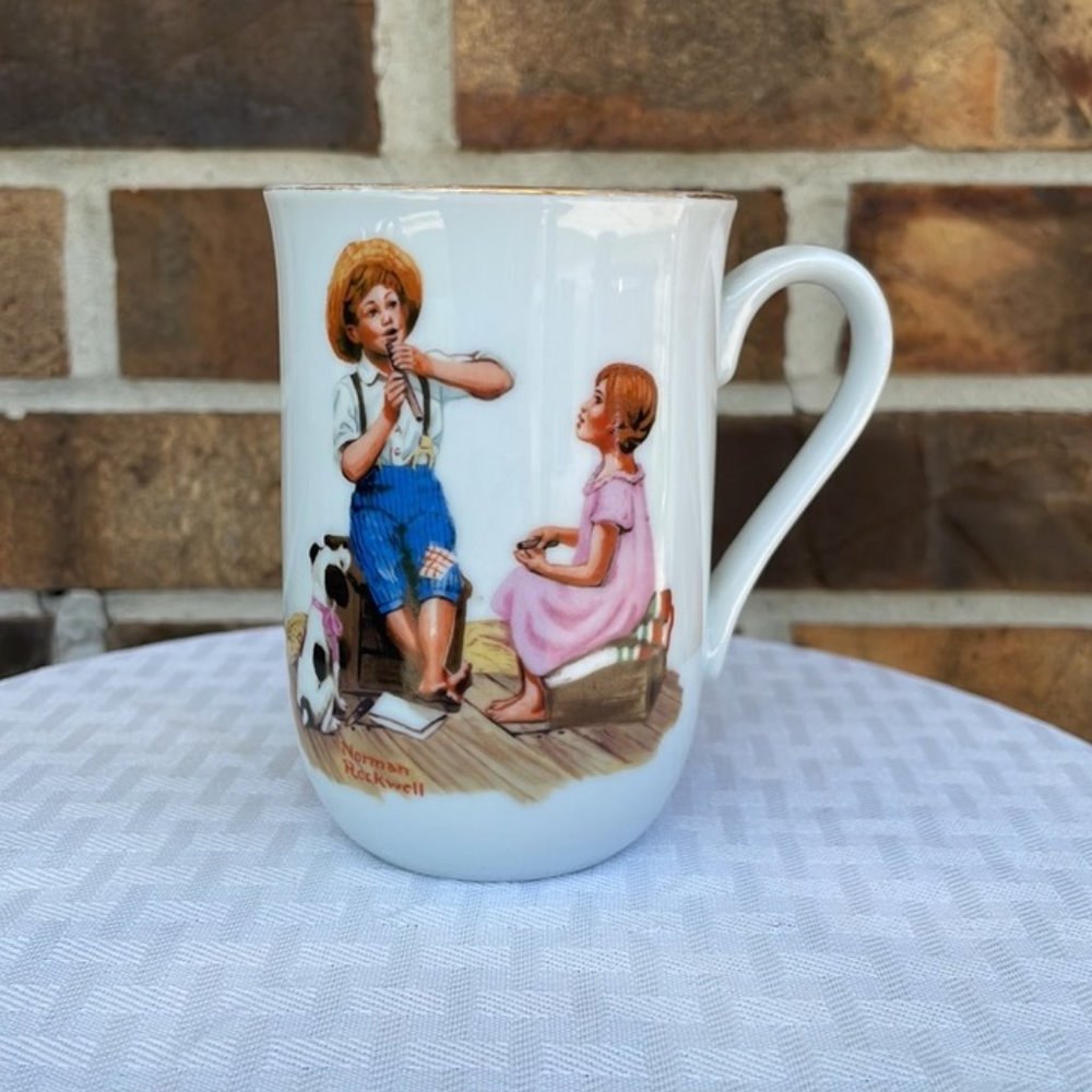 Norman Rockwell Coffee Cup-Music Master.